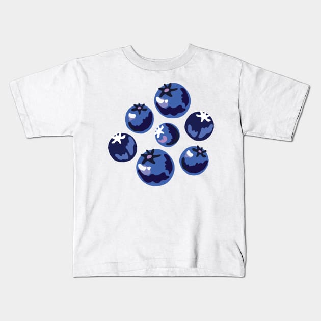 Abstract Blueberries Kids T-Shirt by SuperrSunday